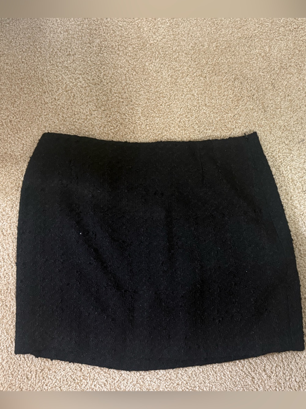Black Women's Tweed Mini Skirt